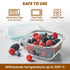 Elite Glass Container With Lid, 3 pcs Set - 320, 520, 800ml